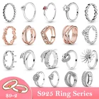 Женское кольцо, женское серебряное бриллиантовое кольцо, Цветочная корона, женское Ювелирное кольцо, обручальное кольцо, подарок