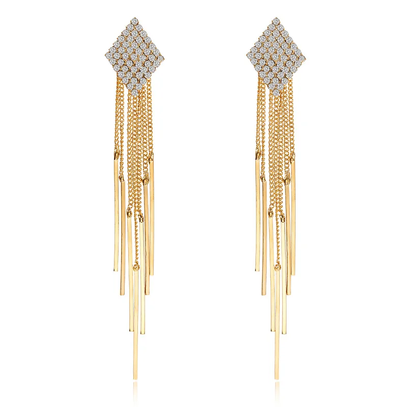 2019 корейский Серебряный Золотой винтажный массивный Длинный кисточкой серьги