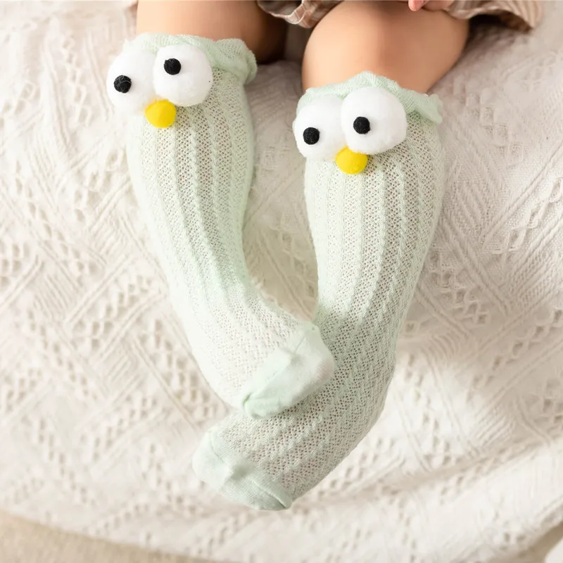 Calcetines finos de verano para ni&ntilde;os, a prueba de mosquitos, vers&aacute;tiles, ojos grandes-2
