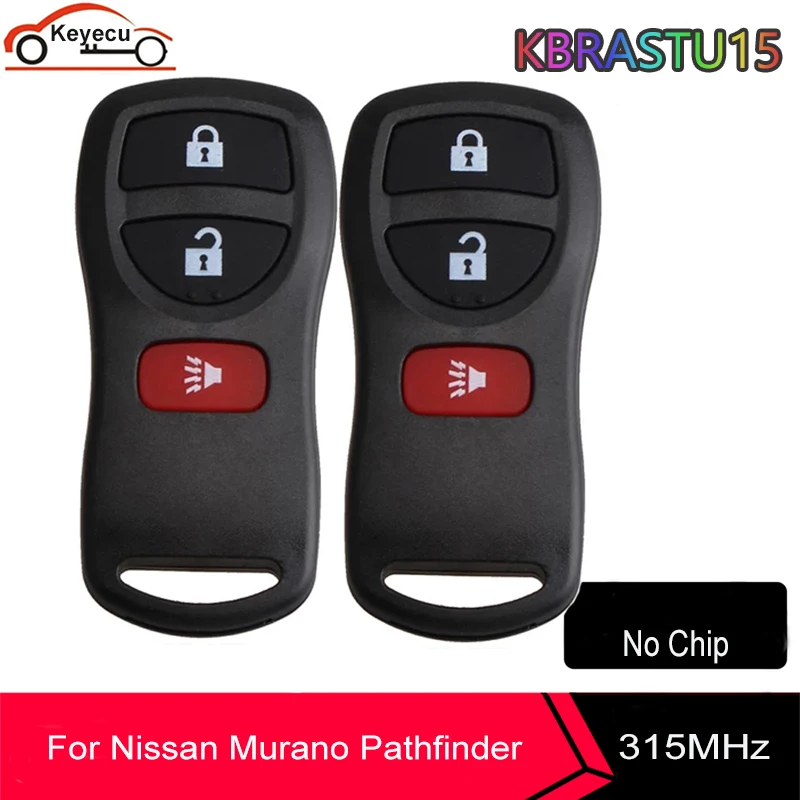 Брелок для ключей KEYECU 2 шт./лот 3 кнопки 315 МГц Nissan Armada Frontier Murano Pathfinder Quest Titan Xterra