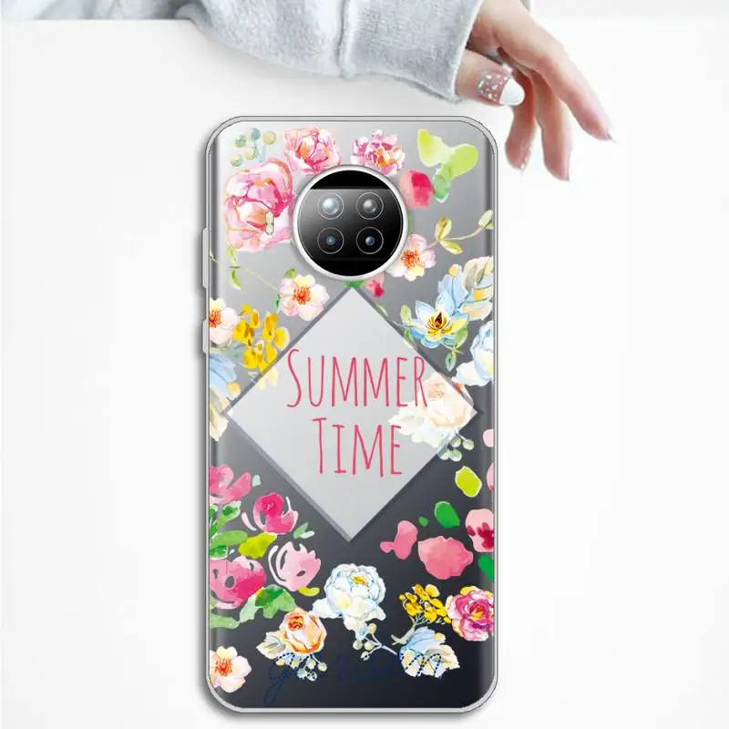 

Palm Leaf Banana Leaf Flower Plants Phone Case Transparent for Xiaomi mi Redmi note 10 t 8 9 pro lite 11 Samsung S 8 9 10 20