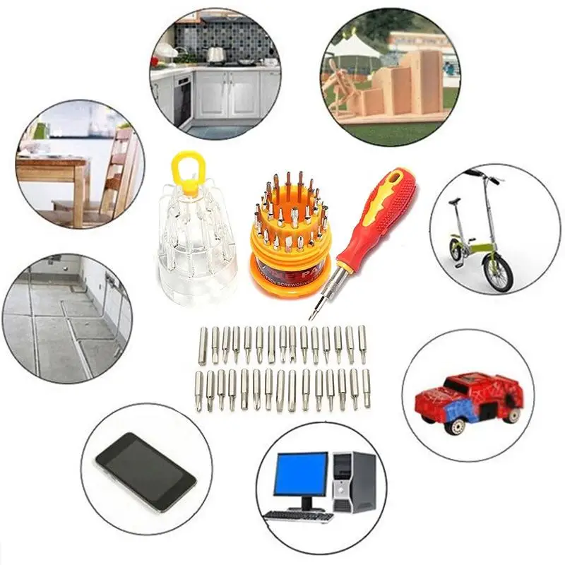 Набор отверток Φ 31 в 1 Инструменты для ремонта функциональный телефона открытие