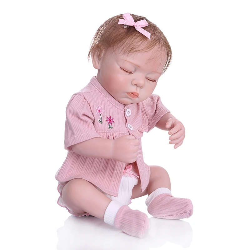

49cm Doll Realistic Full Soft Silicone Vinyl Newborn Sleeping Babies Monkey Toy