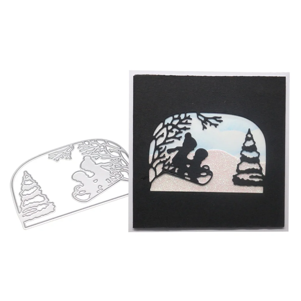 Рождественская елка трафареты оленя металлические режущие штампы Пасхальный