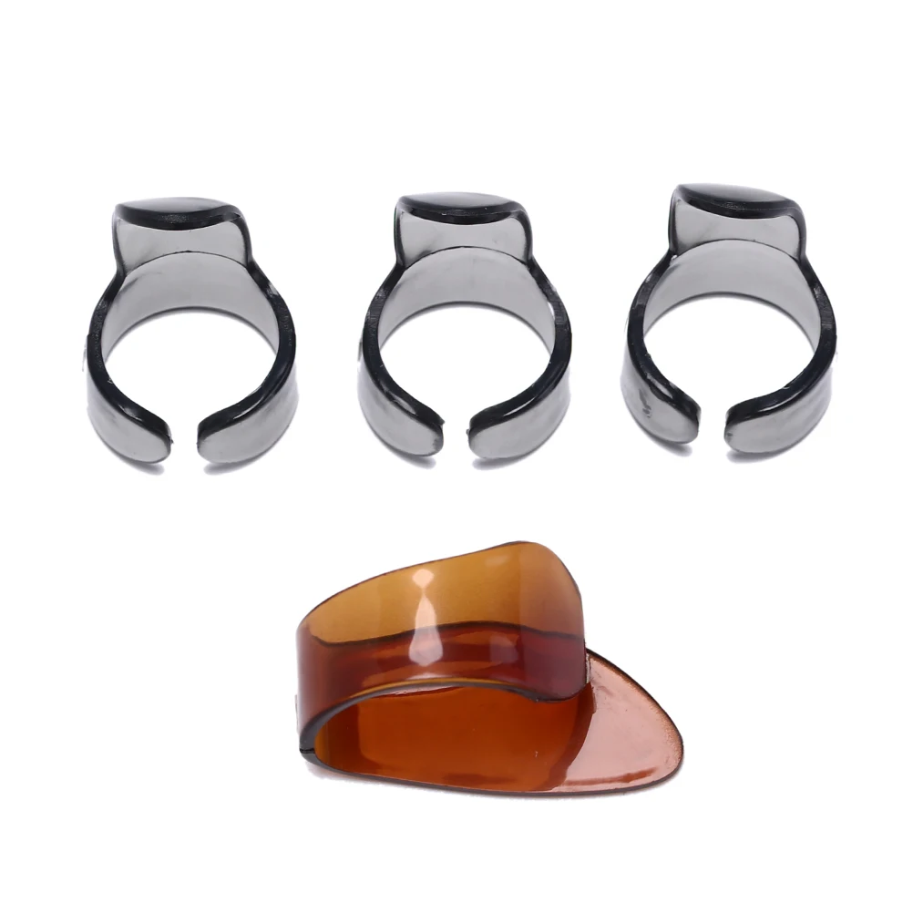 

4PCS Guitar Pick Professional Celluloid Finger Thumb Mediator Thumbpick Fingerpicks Shell Plectrum Guitar Accessories