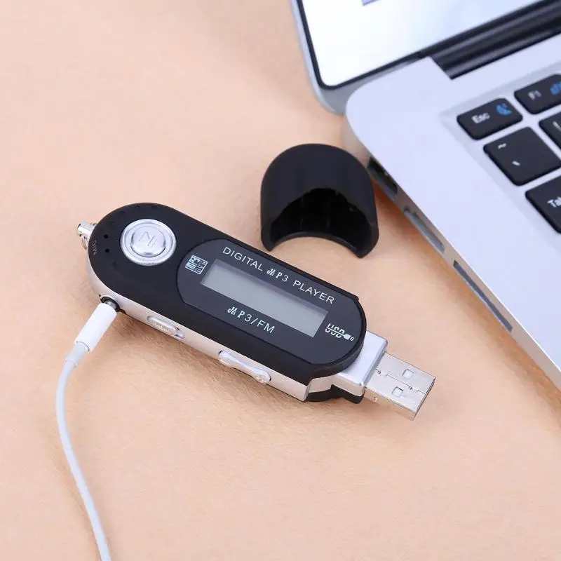 Портативный USB MP3 музыкальный плеер цифровой ЖК-экран fm-радио черный синий плеер