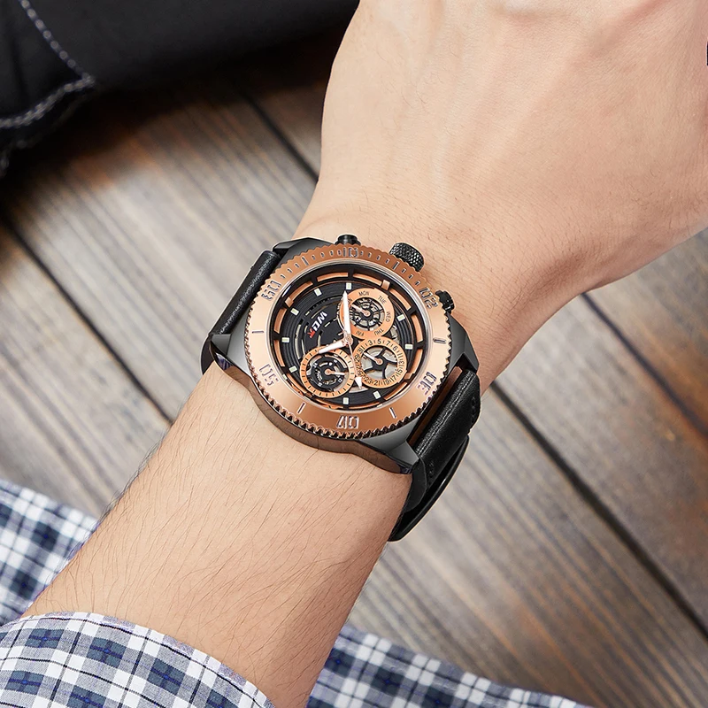 Часы наручные KDM мужские кварцевые аналоговые модные спортивные