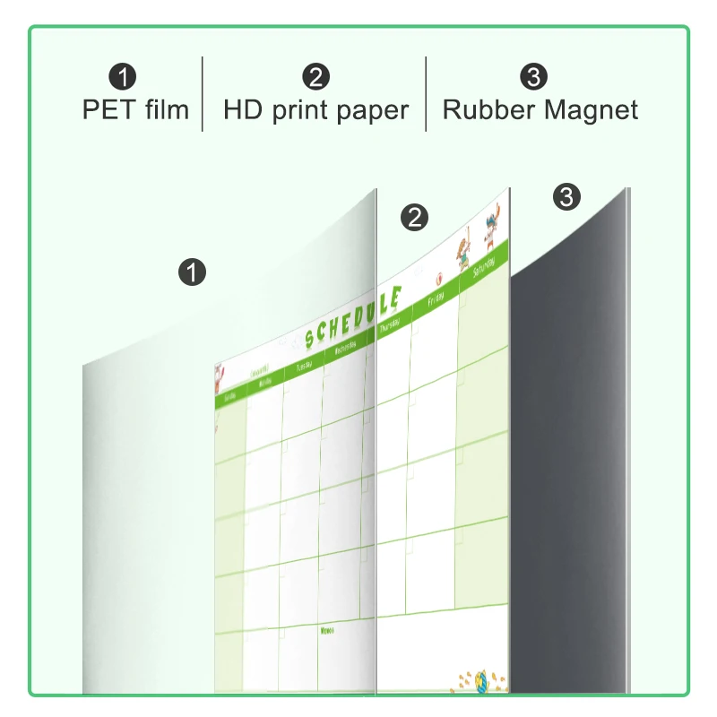 Magnetic Calendar Agenda Plan School Office Supplies Time Schedule Learning Working Weekly Table Notice Memo whiteboard | Канцтовары для