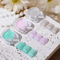 aurora effect nail art powder non floating colorful pastel dust ultra fine glitter nail powder for manicure