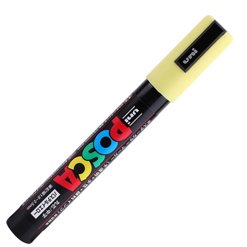 3 шт./партия Mitsubishi Uni Posca PC-5M маркер-средний Tip-1.8mm-2.5mm 17 цветов художественные маркеры офисные школьные принадлежности - Цвет: Цвет: желтый