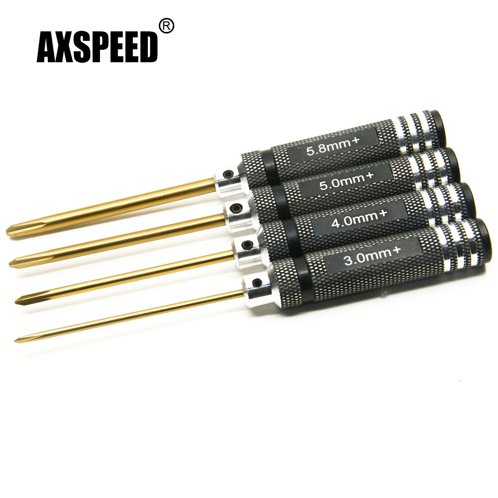

AXSPEED Pocket 3.0mm 4.0mm 5.0mm 5.8mm Cross Phillips Flat Screwdriver Tools for 1/10 RC Model Car Boat Drone Plane