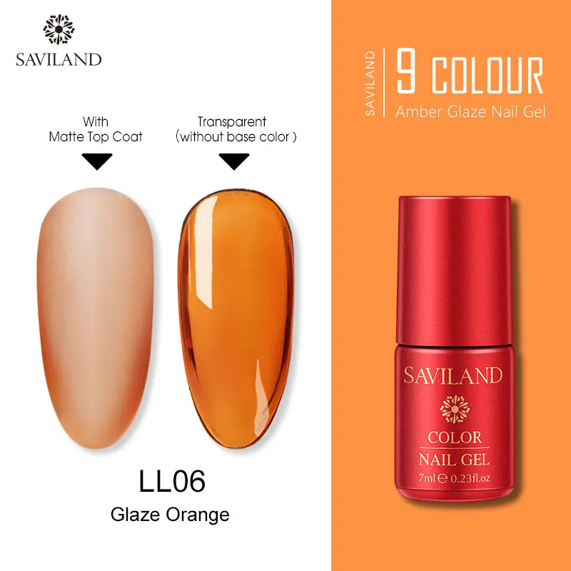 7ML LL06 SAVILAND Радужный Янтарный Гель-лак для ногтей креативный художественный Гель-лак для ногтей полупрозрачный праймер лак для ногтей - Цвет: 7ML LL06