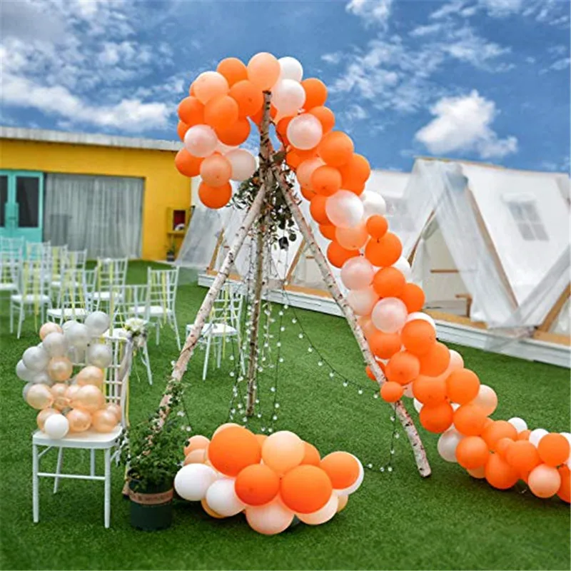 120pcs White Pastel Balloon Arch Kit Orange Latex Garland Balloons Baby Shower Birthday Supplies Wedding Party Decor Backdrop | Дом и сад