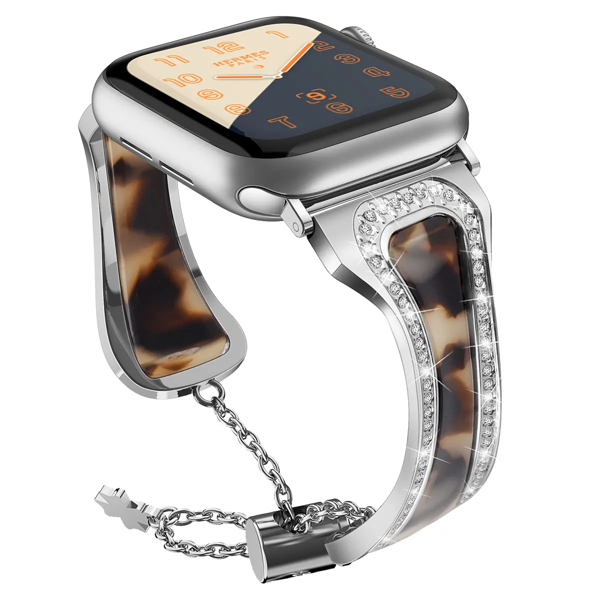 Женский бриллиантовый браслет для Apple Watch 38 мм 42 мм для iWatch 40 мм 44 мм серия 5 4 3 2 1 сменный ремешок из нержавеющей стали