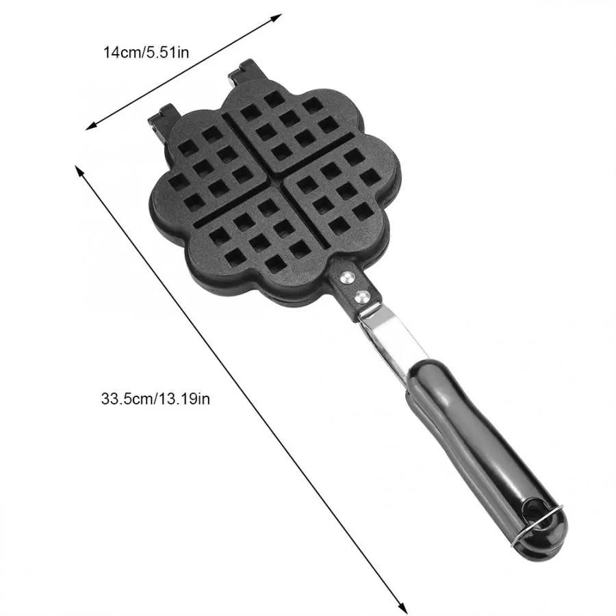

Non-Stick Waffle Maker Mold Portable Iron Waffles Baking Plate Kitchen Gas Pan Bubble Egg Cake Oven Breakfast Machine