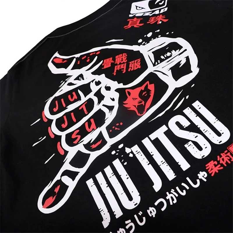 

Jiu Jitsu VSZAP Fight Thai boxing fight Shogun short sleeve T shirt general MMA fitness martial arts warrior training man