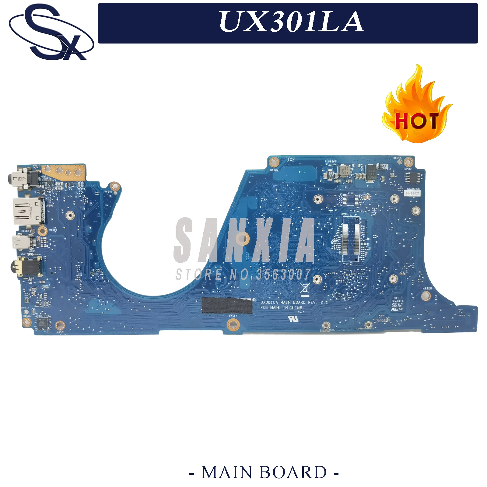 kefu ux301la laptop motherboard is suitable for asus zenbook ux301laa ux301l original motherboard with 8gb ram i7 4500u4510u free global shipping