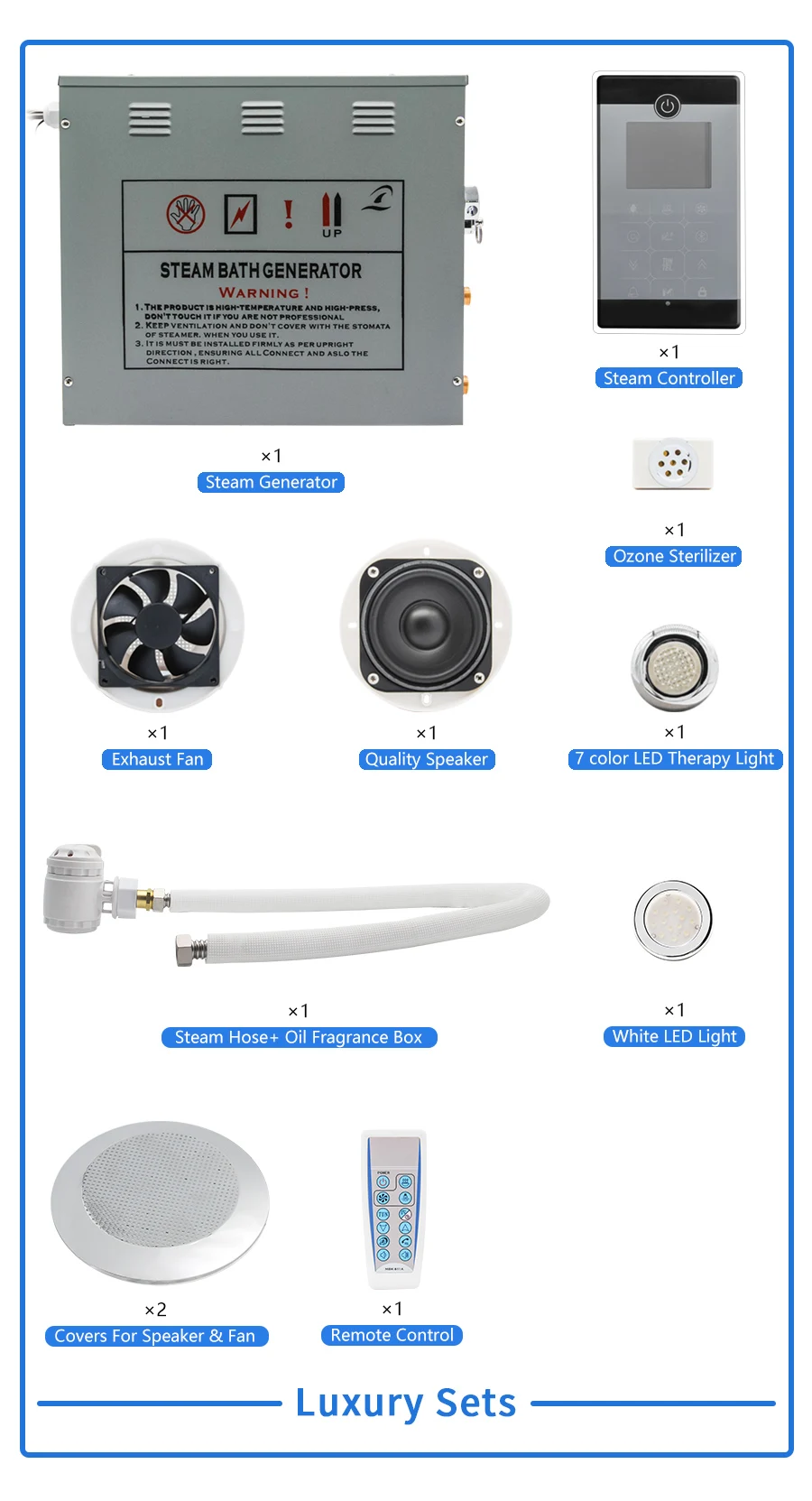 Bluetooth FM радио ЖК-контроллер 6 кВт/AC240V сауна Паровая ванна Генератор Ванная комната Душ паровой озон с масляным ароматом сопла