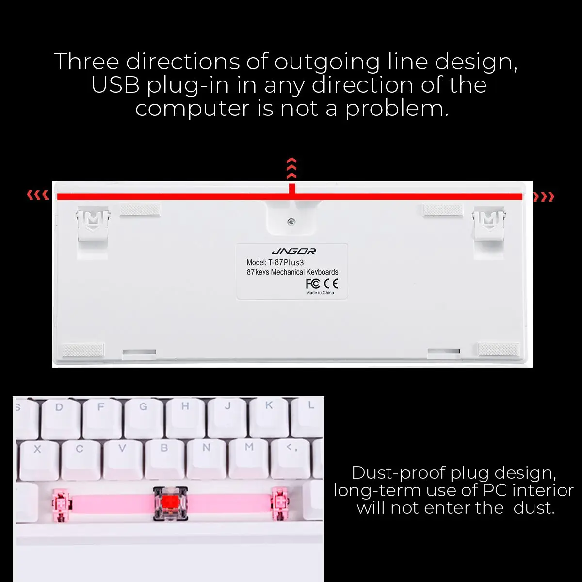 87 ключ NKRO USB Проводная RGB подсветка переключатель Gateron PBT двойная съемка клавиатуры Механическая игровая клавиатура для E-sport офиса ПК ноутбука