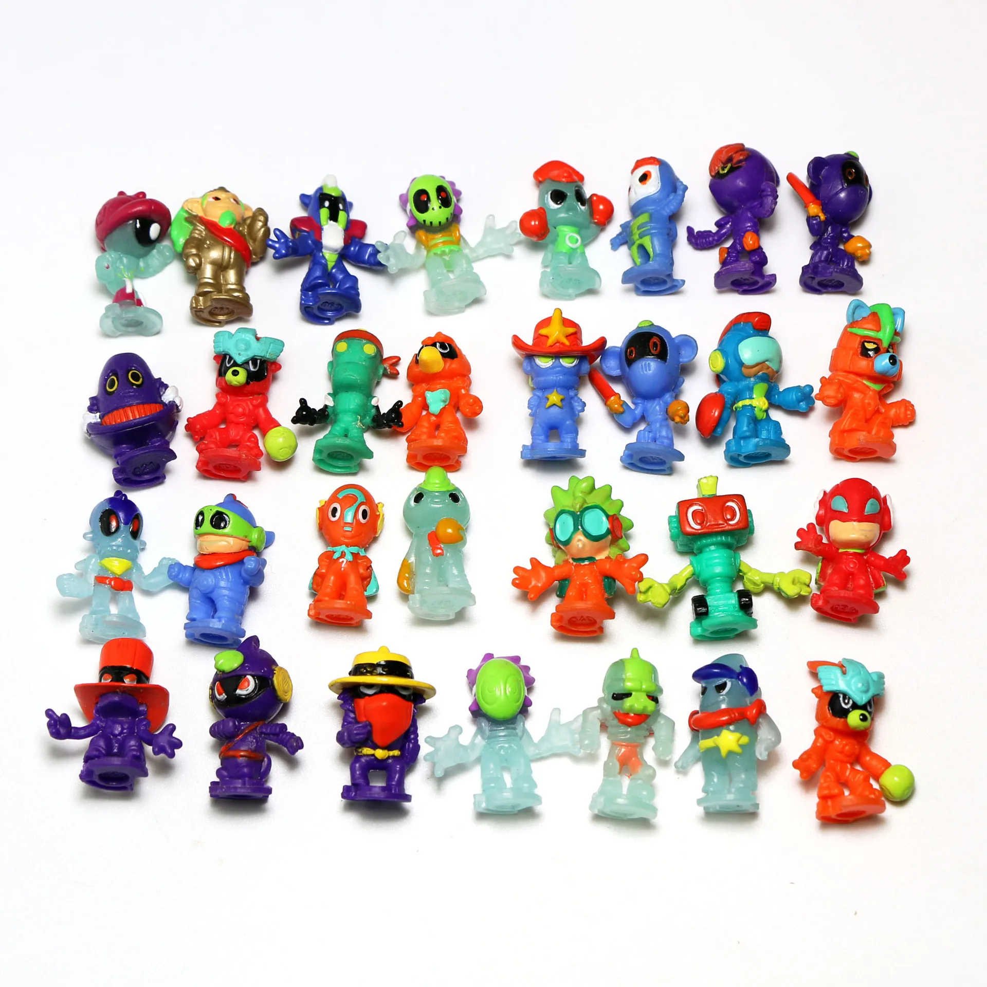 

50pcs/set Cartoon Twisted Egg Toy Intelligent Beings Model Miniature PVC Action Figures Kids Playing Toy Gifts For Kid