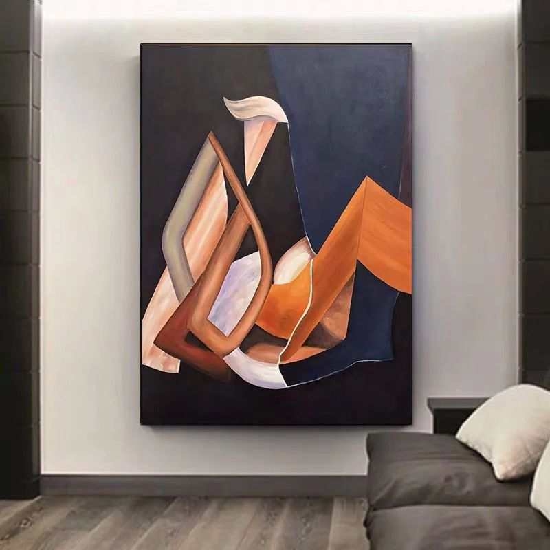 

Modern Home Decoration Canvas Paintings Wall Art For Living Room Decorative Painting Orange Villa Decoration