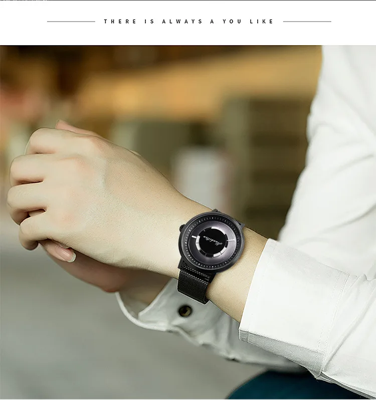 

Fashion Men's Watch Stainless Steel Mesh Band Quartz Watch Simple Luxury Casual Waterproof Personalized Watch groomsmen gifts