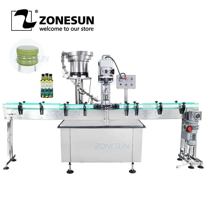 

ZONESUN ZS-XG440C Automatic Wine Bottle Ropp Metal Lock Aluminum Cap Crimping Capping Machine Supply