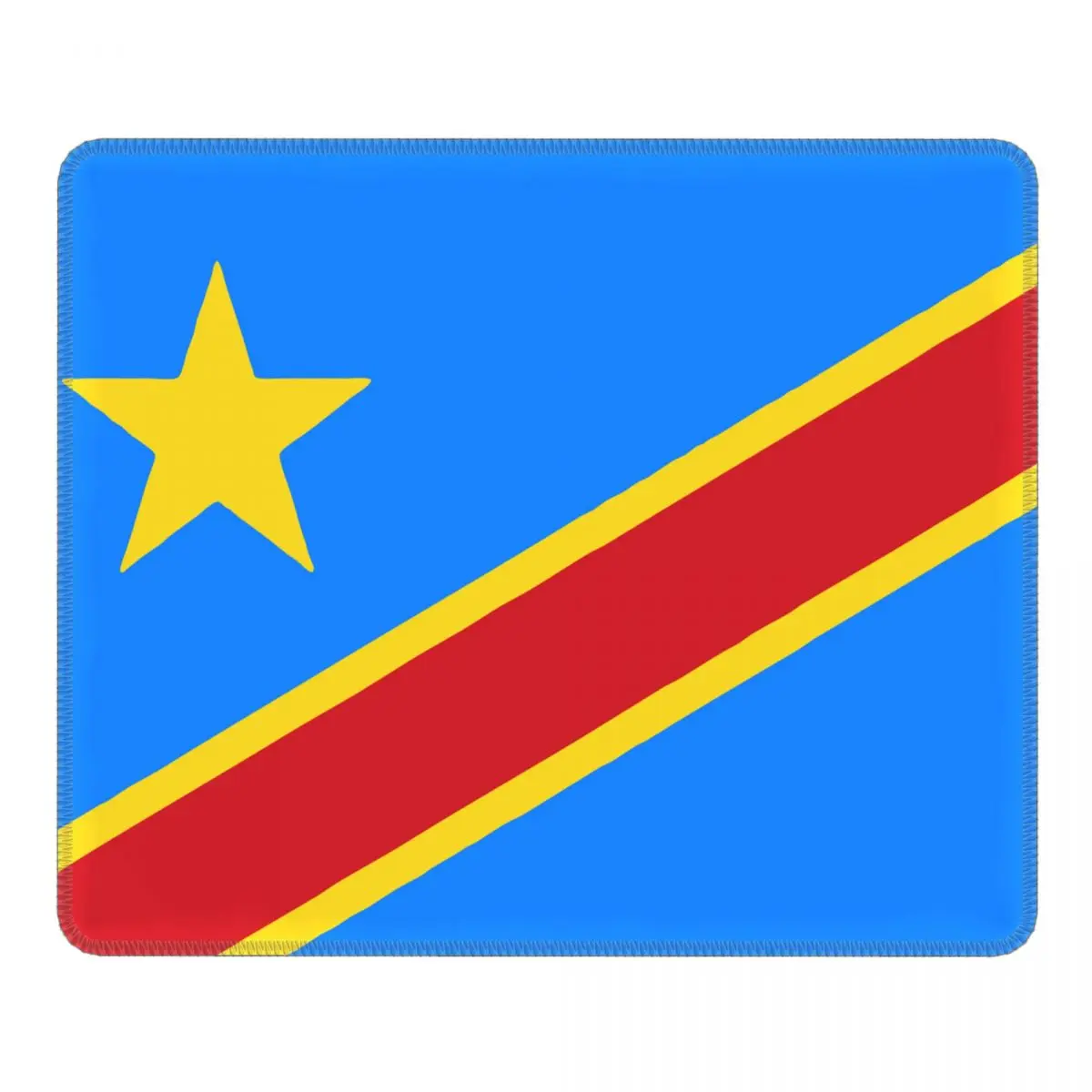 

Flag Of Congo Kinshasa Zaire Cool Mouse Pad Non-Slip Soft Mat Rubber Computer Keyboard Desk Pad