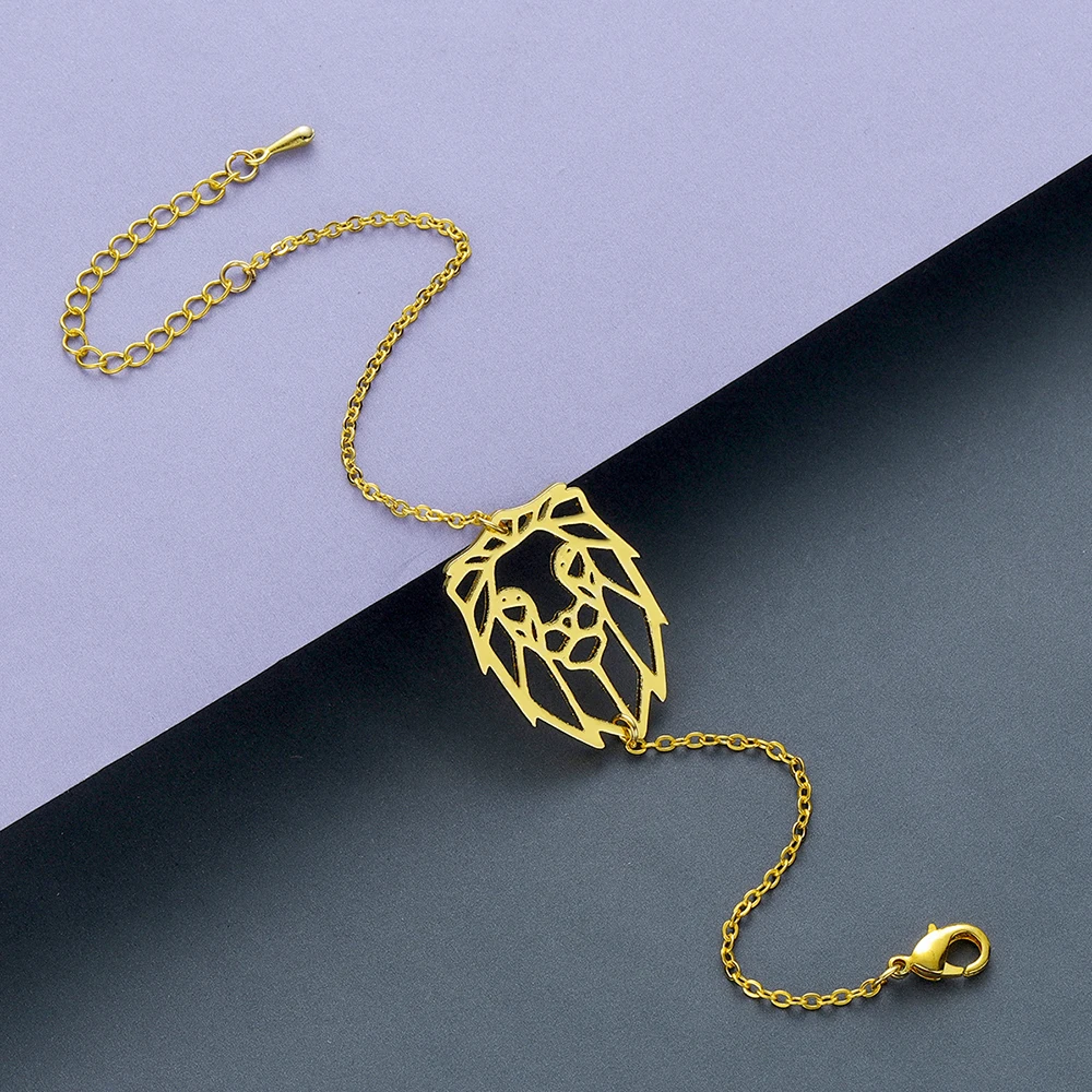 Браслет на ногу Kinitial Золотой в стиле панк King для женщин и мужчин украшение виде