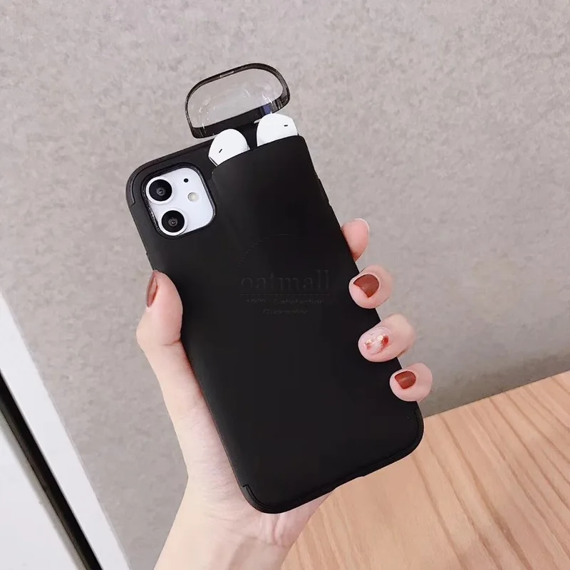 New Fashion Protection Cover For iPhone 11 Airpods Case With Headphone Home Base Soft Edge Cute Back pro Max | Мобильные телефоны и