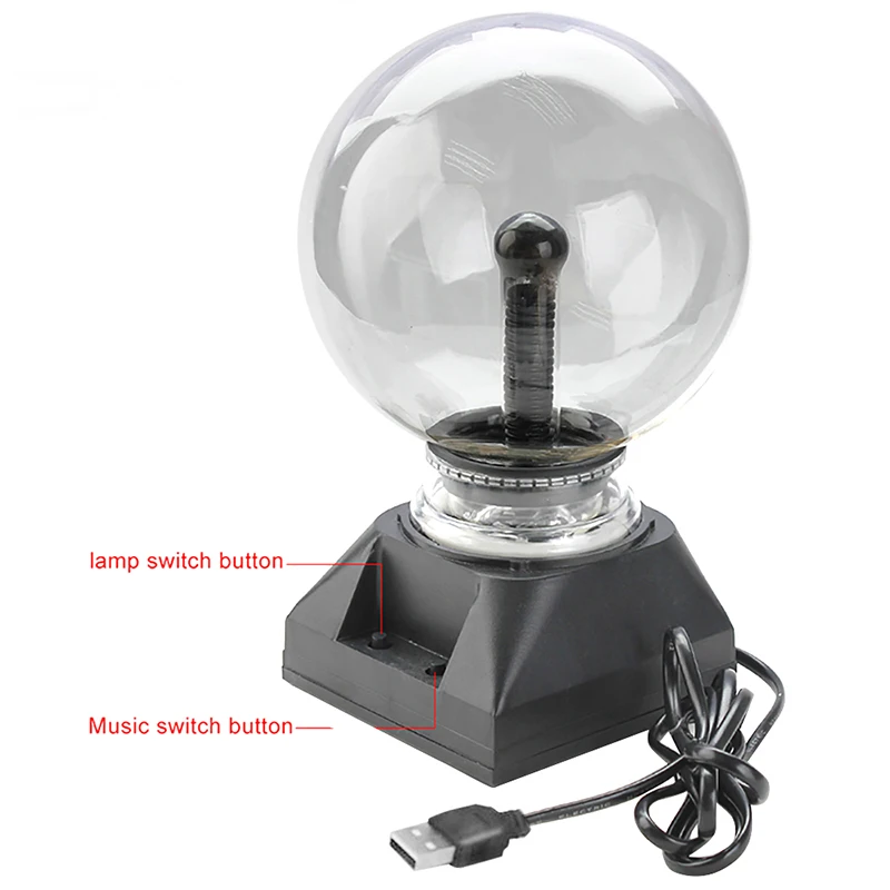 Novelty Glass Magic Plasma Ball Inch Table Lights Sphere Nightlight Kids Gift For Christmas Night Lamp Hot 2019 | Освещение