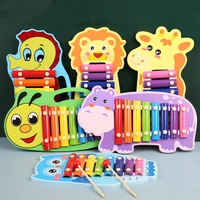 wooden xylophone animal dinosaur music instrument toy musical funny montessori education toys for kids baby girls