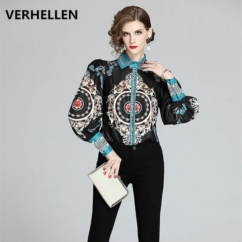 Женская модельная рубашка VERHELLEN элегантная дизайнерская блузка с рукавами