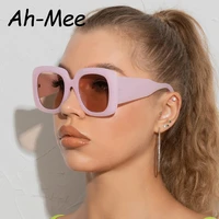 2022 big square sunglasses women retro wide frames vintage sun glasses brand designer pink black shades hip hop eyewear uv400