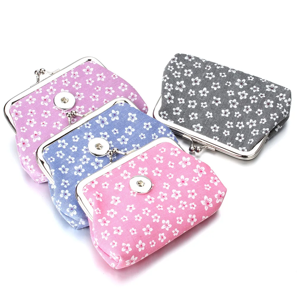 Кошельки для мелочи с цветочным принтом 18 мм на кнопках|Браслеты шармами| |