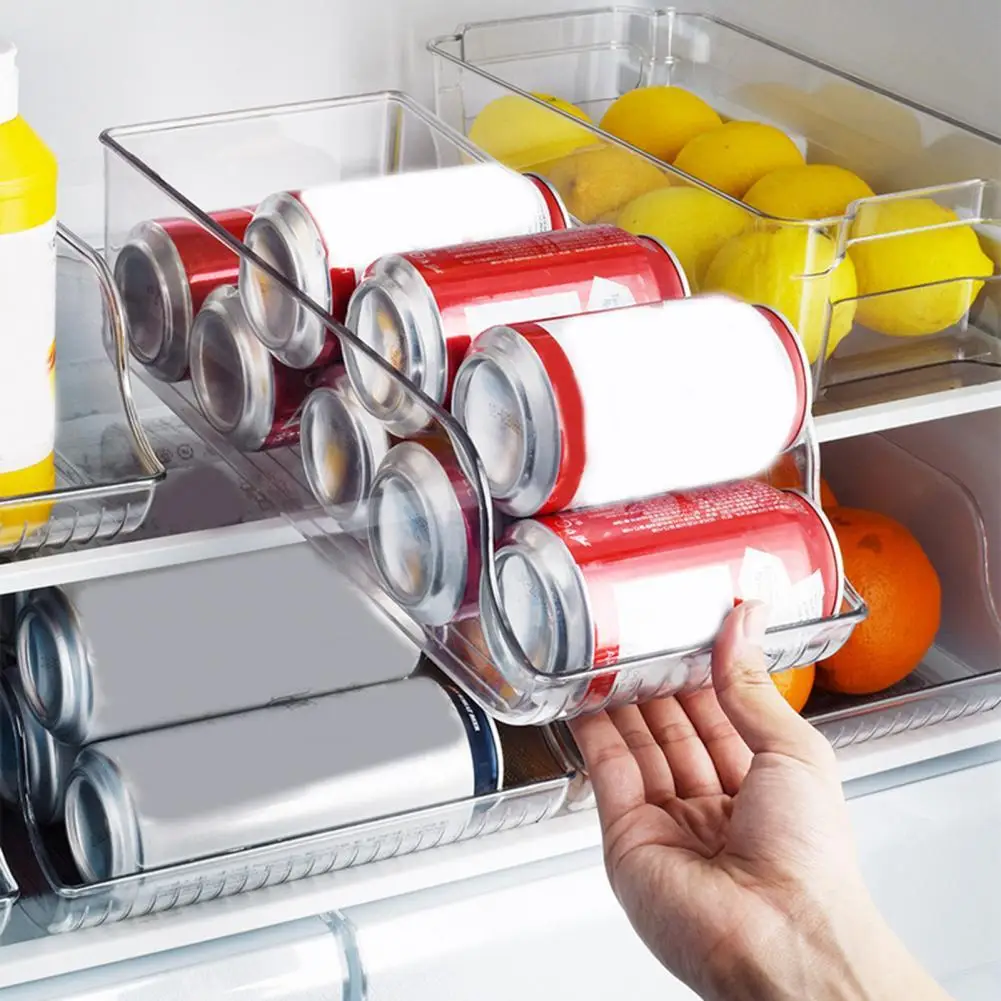 

Excellent Double Layer 3 Styles Beverage Canned Food Container Bin Fridge Storage Container Fridge Storage Box