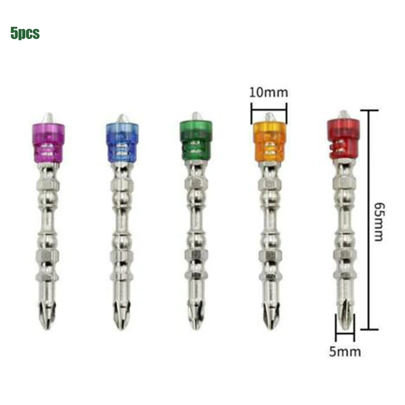 5 шт. Магнитная отвертка бит 65 мм S2 хром ванадиевая сталь сверла QJS