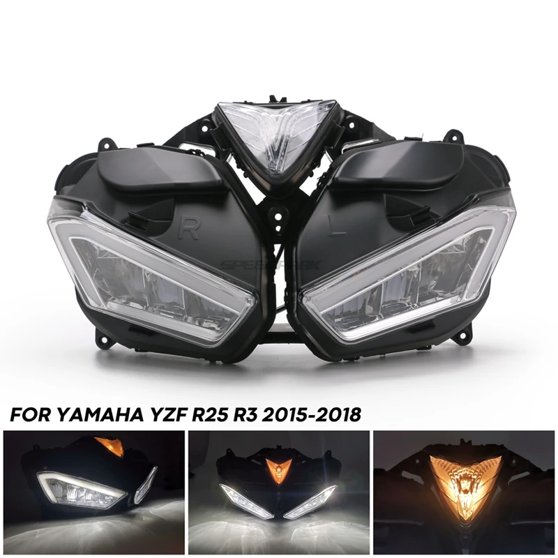 Аксессуары для мотоциклов светодиодные фары YAMAHA YZF R25 R3 передняя фара корпус YZF-R25