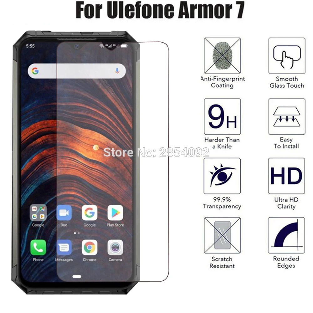 

2.5d tempered glass for ulefone armor 7 screen protector protective film on the for ulefone armor 7 glass guard saver shield