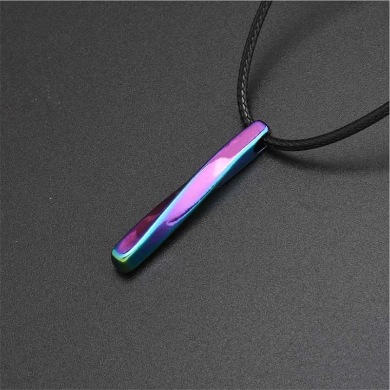 

Creative Spiral Long Necklace Men's Trend Hip-hop Women's Simple Cold Wind Pendant Necklace Wholesale