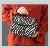 fashion zebra pattern striped leather cosmetic box waterproof portable travel make up bag toiletry storage holder organizer case