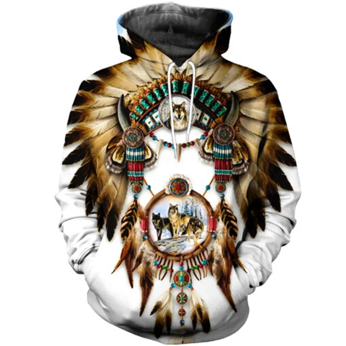 

Beautiful Native Wolf NewFashion Long Sleeves 3DPrint Zipper/Hoodies/Sweatshirts/Jacket/Men/women D-09961