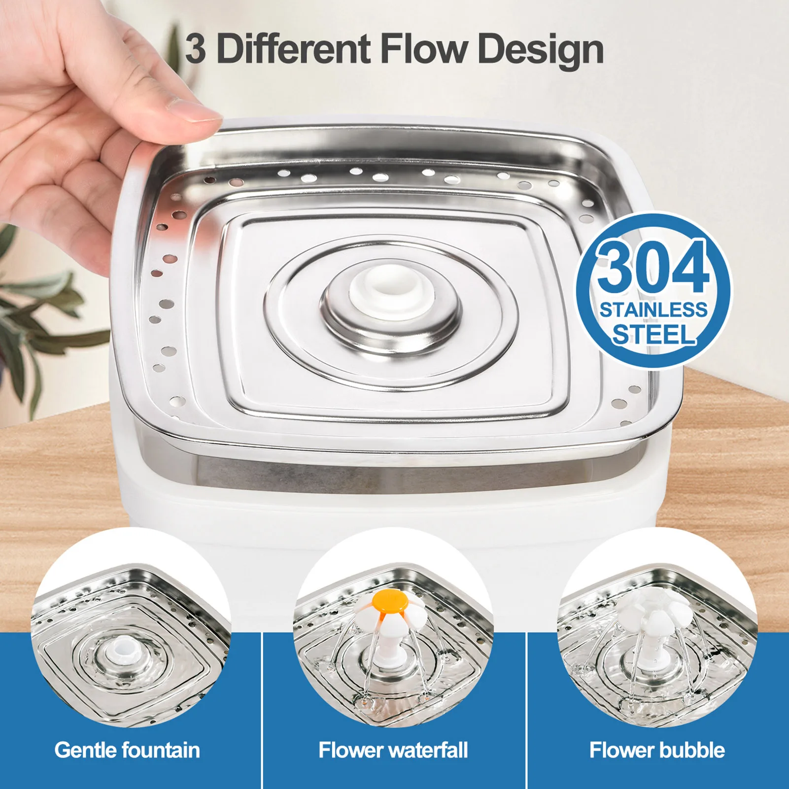 

2.5L large-capacity LED Light Pet water dispenser Quiet Filteration water dispenser automatic circulation water dispenser