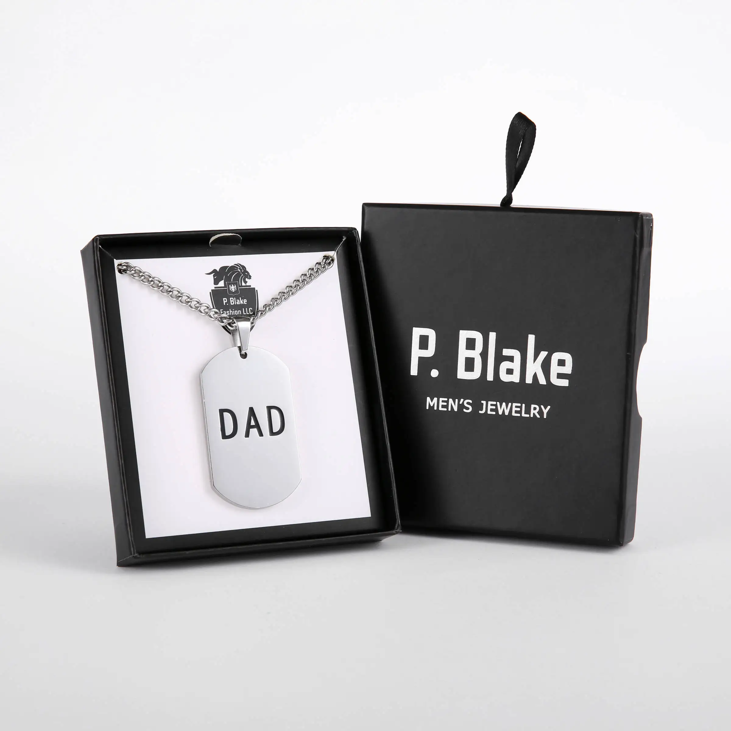 

Men's Stainless Steel Titanium Steel Father Pendant Necklace Father's Day Gift for Father and Grandpa Fashion Jewelry