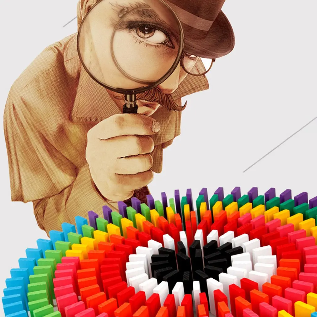 120 Pcs/set Wooden Domino Institution Accessories Organ Blocks Rainbow Jigsaw Dominoes Montessori Educational Toys for Children |