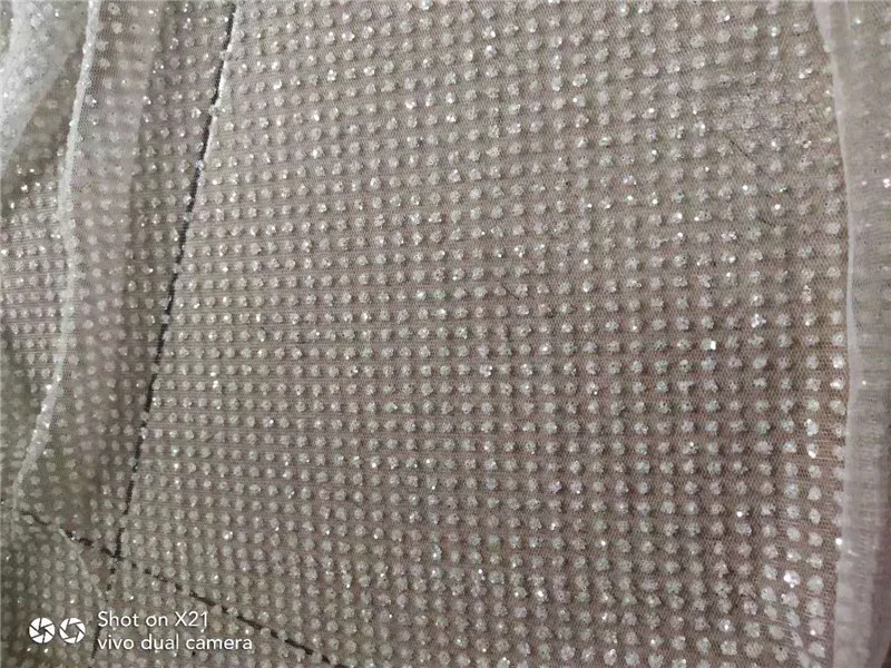 Современный дизайн французский чистая кружевная ткань клееный блеск белый