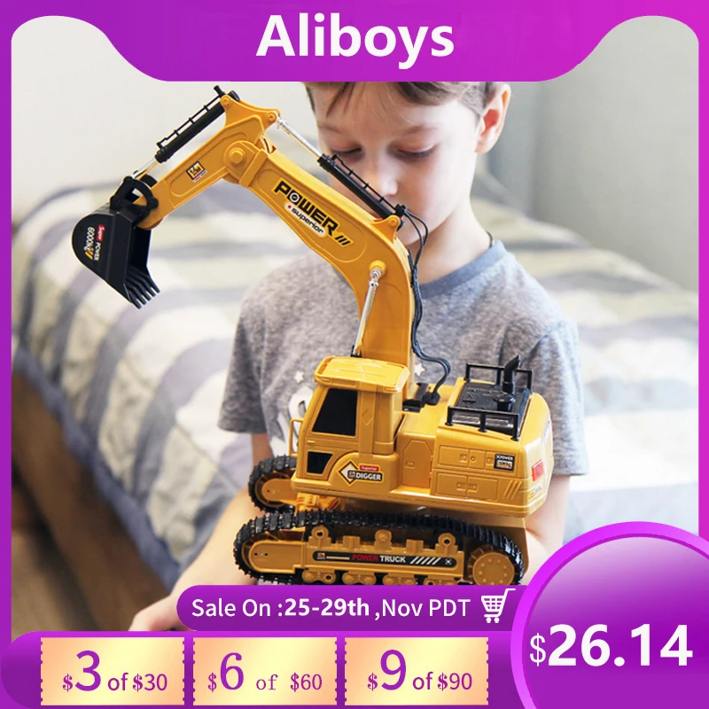 

1/18 RC Excavator Control remote Car 2.4G Radio Controlled Car Caterpillar Tractor Model Engineering Building Construction Toys