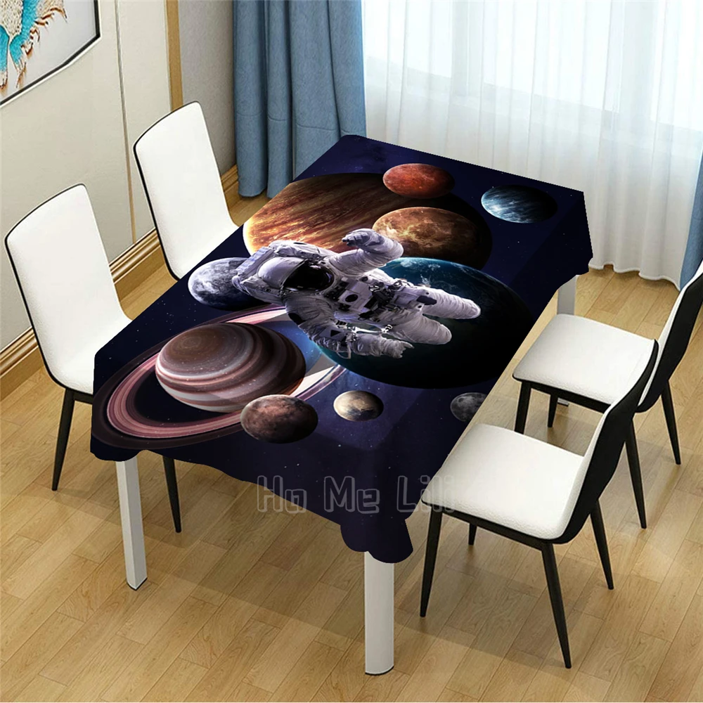 

Уникальная скатерть в виде астронавта, прямоугольное комнатное и уличное украшение для столовой