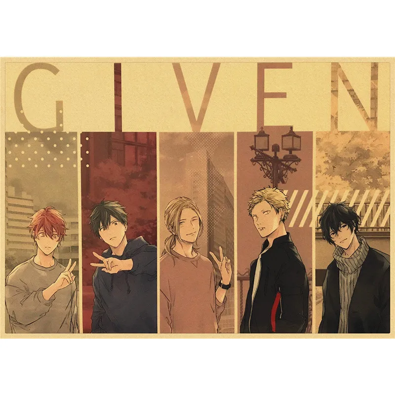 Постеры из крафт-бумаги в стиле аниме печатный плакат украшение для дома