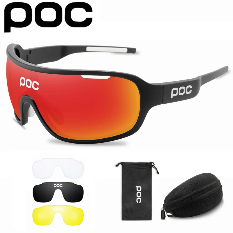 

4 Lens Cycling Sunglasses Outdoor Eyewear Men Women Camping Hiking Fishing Glasses